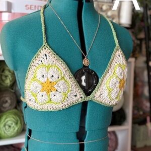 Crochet African Flower Bikini Top